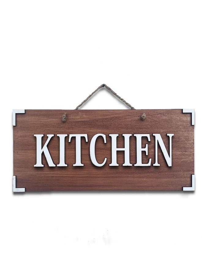 Chalk My Theme Wooden Kitchen Sign Board Door and Wall Hanging | Kitchen Interior for Home, Office, Hotel, Café, and Restaurant | Kitchen Décor | Kitchen Decoration Items 15.5 X 5 Inches - Image 1